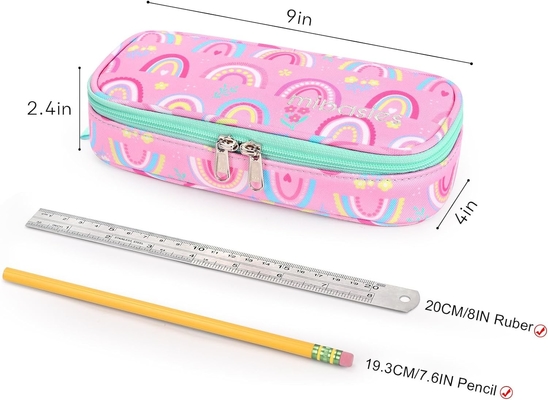 Mabasies Enfants Casque crayon pour filles et garçons Soft Rainbow Pen Box Pouch (Rainbow 1)