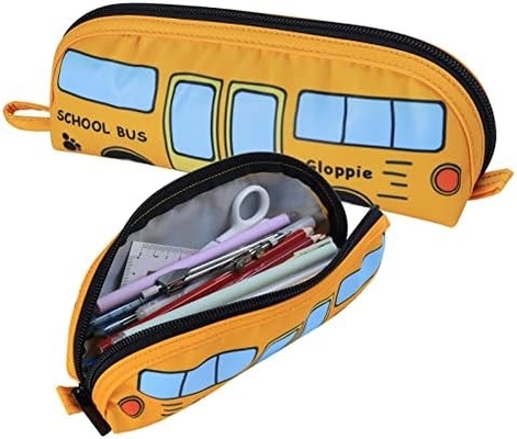 Gloppie Cute Pencil Case Kawaii Pouch à crayons Petite boîte à crayons Sac à crayons simples avec boîte à crayons fermeture à glissière Boîte à crayons de bus,