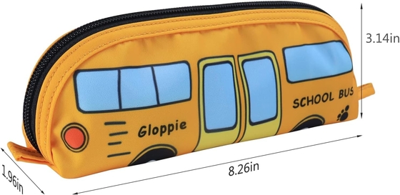Gloppie Cute Pencil Case Kawaii Pouch à crayons Petite boîte à crayons Sac à crayons simples avec boîte à crayons fermeture à glissière Boîte à crayons de bus,