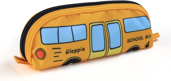 Gloppie Cute Pencil Case Kawaii Pouch à crayons Petite boîte à crayons Sac à crayons simples avec boîte à crayons fermeture à glissière Boîte à crayons de bus,