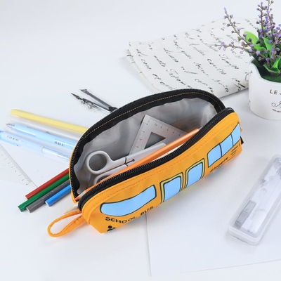 Gloppie Cute Pencil Case Kawaii Pouch à crayons Petite boîte à crayons Sac à crayons simples avec boîte à crayons fermeture à glissière Boîte à crayons de bus,