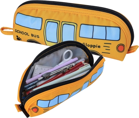 Gloppie Cute Pencil Case Kawaii Pouch à crayons Petite boîte à crayons Sac à crayons simples avec boîte à crayons fermeture à glissière Boîte à crayons de bus,