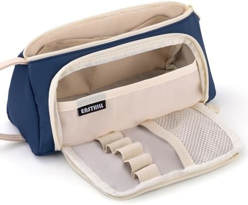 EASTHILL Casse à crayon de grande capacité Casse à stylo de poche Sac à stylo Sac de papeterie simple Organiseur de bureau de collège scolaire pour adolescentes