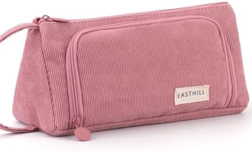 EASTHILL Casse à crayon de grande capacité Casse à stylo de poche Sac à stylo Sac de papeterie simple Organiseur de bureau de collège scolaire pour adolescentes