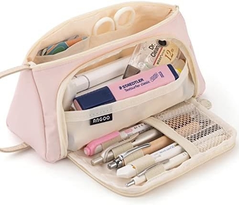 EASTHILL Casse à crayon de grande capacité Casse à stylo de poche Sac à stylo Sac de papeterie simple Organiseur de bureau de collège scolaire pour adolescentes