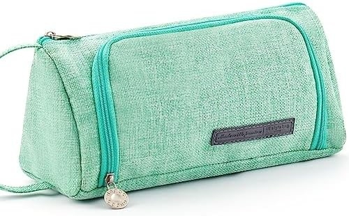 EASTHILL Casse à crayon de grande capacité Casse à stylo de poche Sac à stylo Sac de papeterie simple Organiseur de bureau de collège scolaire pour adolescentes