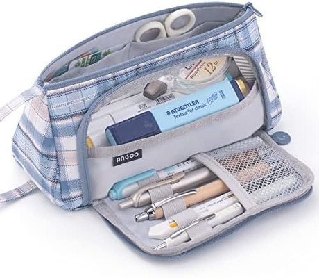 EASTHILL Casse à crayon de grande capacité Casse à stylo de poche Sac à stylo Sac de papeterie simple Organiseur de bureau de collège scolaire pour adolescentes