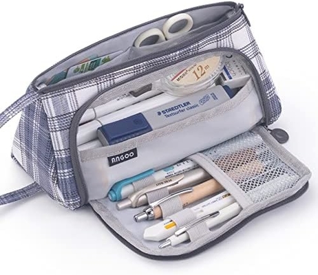 EASTHILL Casse à crayon de grande capacité Casse à stylo de poche Sac à stylo Sac de papeterie simple Organiseur de bureau de collège scolaire pour adolescentes