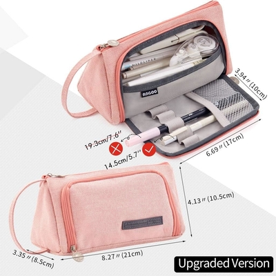 EASTHILL Casse à crayon de grande capacité Casse à stylo de poche Sac à stylo Sac de papeterie simple Organiseur de bureau de collège scolaire pour adolescentes