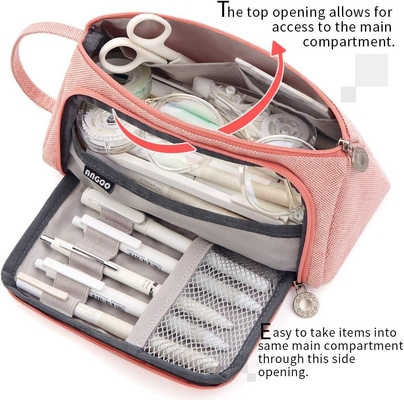 EASTHILL Casse à crayon de grande capacité Casse à stylo de poche Sac à stylo Sac de papeterie simple Organiseur de bureau de collège scolaire pour adolescentes