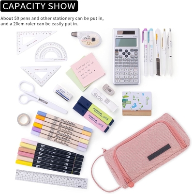 EASTHILL Casse à crayon de grande capacité Casse à stylo de poche Sac à stylo Sac de papeterie simple Organiseur de bureau de collège scolaire pour adolescentes