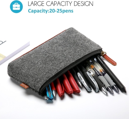 ProCase sac crayon boîte de crayon, élèves en feutre papeterie sac fermeture à glissière sac pour stylos, crayons, surligneurs, stylo gel, marqueurs
