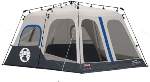 Tente de camping Coleman avec installation instantanée, tente résistante aux intempéries pour 4/6/8/10 personnes avec technologie WeatherTec, double épaisseur