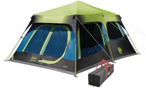 Tente de camping Coleman avec installation instantanée, tente résistante aux intempéries pour 4/6/8/10 personnes avec technologie WeatherTec, double épaisseur