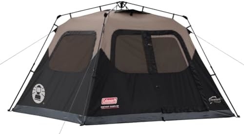 Tente de camping Coleman avec installation instantanée, tente résistante aux intempéries pour 4/6/8/10 personnes avec technologie WeatherTec, double épaisseur