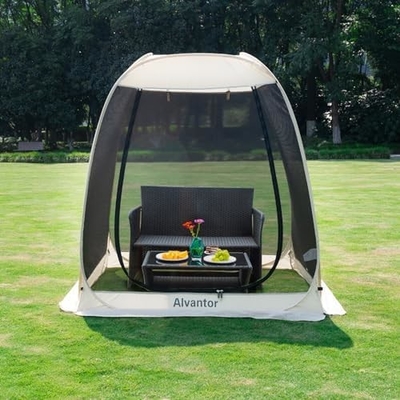 Alvantor Écran Maison Chambre de camping Tente extérieure Canopy Pop Up Shade Hexagonal Shelter Mesh Murs non étanches 6'x6'