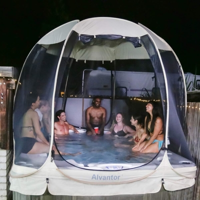 Alvantor Écran Maison Chambre de camping Tente extérieure Canopy Pop Up Shade Hexagonal Shelter Mesh Murs non étanches 6'x6'