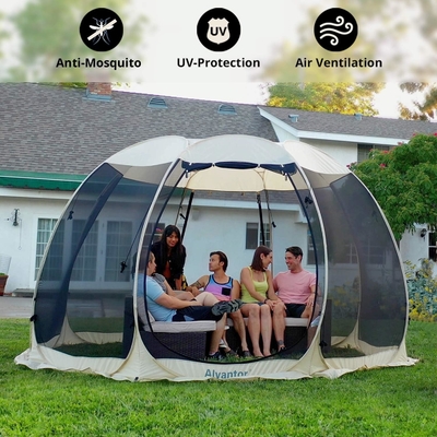 Alvantor Écran Maison Chambre de camping Tente extérieure Canopy Pop Up Shade Hexagonal Shelter Mesh Murs non étanches 6'x6'