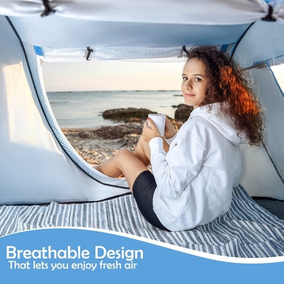 Abco Pop Up Tent pour 2 personnes - Cabane portable à 2 portes, résistante à l'eau et à la protection UV, sac de transport - bleu ciel