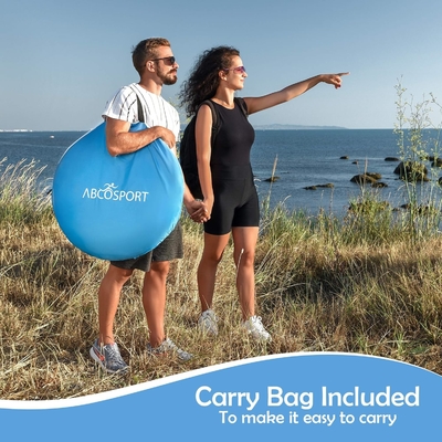 Abco Pop Up Tent pour 2 personnes - Cabane portable à 2 portes, résistante à l'eau et à la protection UV, sac de transport - bleu ciel