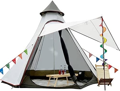 12'x10'x8'Tente de camping à dôme 5-6 personnes 4 saisons Tentes à double couche imperméables à l'eau et aux UV résistantes au vent Famille Camping en plein air