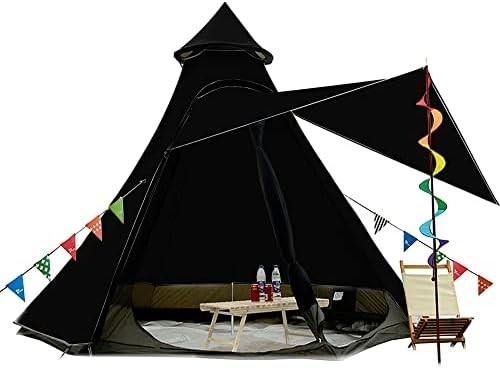 12'x10'x8'Tente de camping à dôme 5-6 personnes 4 saisons Tentes à double couche imperméables à l'eau et aux UV résistantes au vent Famille Camping en plein air