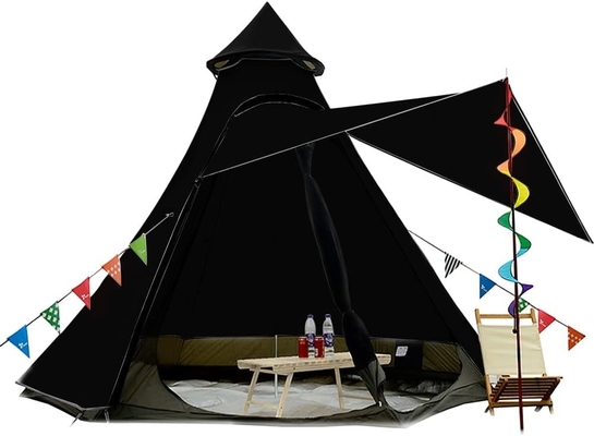 12'x10'x8'Tente de camping à dôme 5-6 personnes 4 saisons Tentes à double couche imperméables à l'eau et aux UV résistantes au vent Famille Camping en plein air