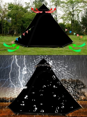 12'x10'x8'Tente de camping à dôme 5-6 personnes 4 saisons Tentes à double couche imperméables à l'eau et aux UV résistantes au vent Famille Camping en plein air