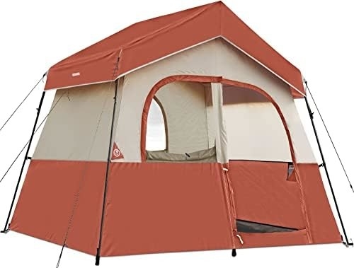 HIKERGARDEN Tente de camping pour 6 personnes - Portable facile à installer Tente familiale pour le camp, Tente de cabine en tissu étanche à l'air libre