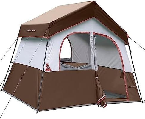 HIKERGARDEN Tente de camping pour 6 personnes - Portable facile à installer Tente familiale pour le camp, Tente de cabine en tissu étanche à l'air libre