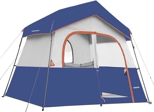 HIKERGARDEN Tente de camping pour 6 personnes - Portable facile à installer Tente familiale pour le camp, Tente de cabine en tissu étanche à l'air libre