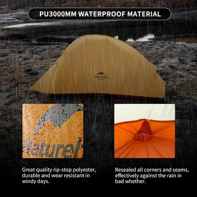 Naturehike Cloud-Up 1 personne Tente de sac à dos léger Tente pour un homme, imperméable à l'eau Tente pour une personne ultra-légère, faire