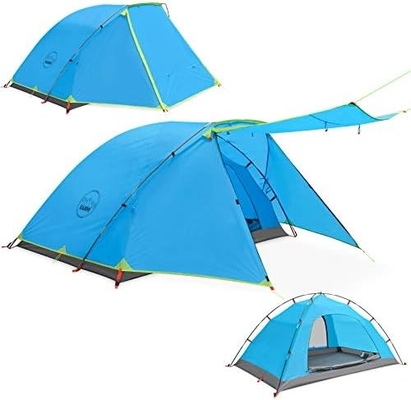 Tente de camping pour 2/4 personnes à l'extérieur imperméable à l'eau Famille grandes tentes 2/4 personnes Tente facile à installer avec porche double couche