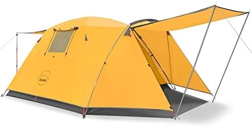 Tente de camping pour 2/4 personnes à l'extérieur imperméable à l'eau Famille grandes tentes 2/4 personnes Tente facile à installer avec porche double couche