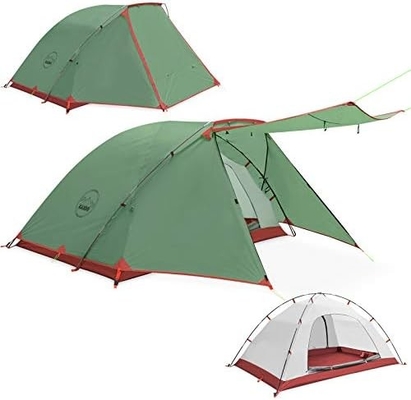 Tente de camping pour 2/4 personnes à l'extérieur imperméable à l'eau Famille grandes tentes 2/4 personnes Tente facile à installer avec porche double couche