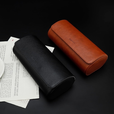 Sacoche de voyage, rouleau de montre pour 3 montres, faux cuir haut de gamme, emballage cadeau