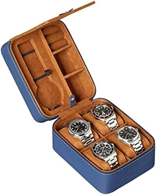 ROTHWELL 5 Montre organisateur de coffret de voyage pour 5 montres Protégé portable robuste avec fermeture à glissière