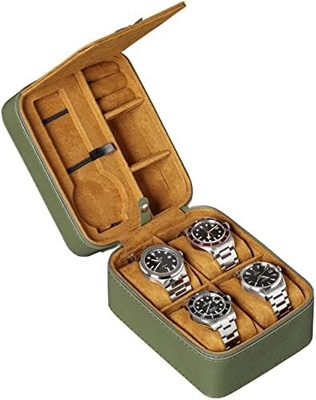 ROTHWELL 5 Montre organisateur de coffret de voyage pour 5 montres Protégé portable robuste avec fermeture à glissière