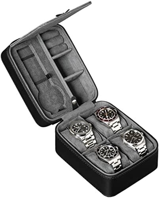 ROTHWELL 5 Montre organisateur de coffret de voyage pour 5 montres Protégé portable robuste avec fermeture à glissière
