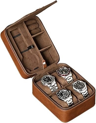 ROTHWELL 5 Montre organisateur de coffret de voyage pour 5 montres Protégé portable robuste avec fermeture à glissière
