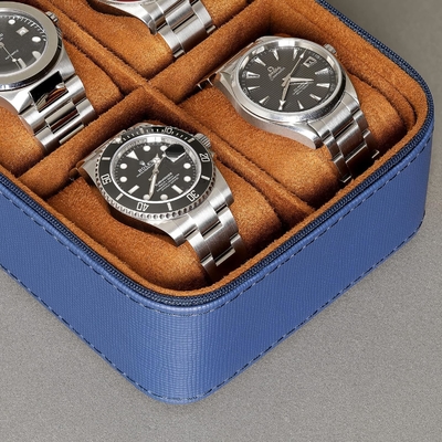 ROTHWELL 5 Montre organisateur de coffret de voyage pour 5 montres Protégé portable robuste avec fermeture à glissière
