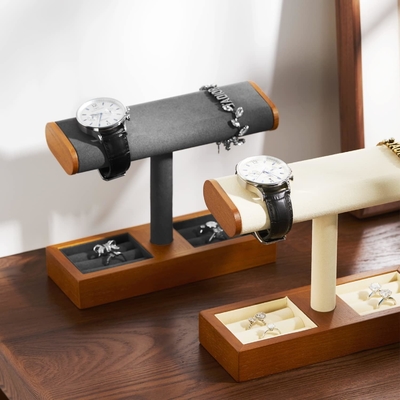 Montres en bois massif montres en T-bar montres montres porte- bijoux montres porte-montres pour hommes montres porte-montres organisateur pour hommes