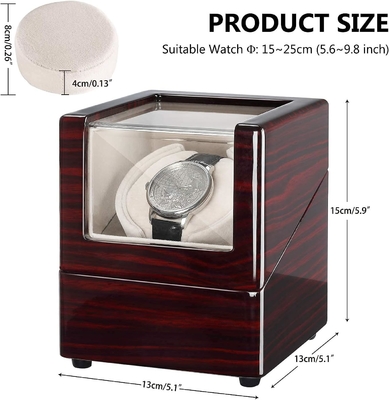Chiyoda montres à enroulement pour montres automatiques boîte en bois massif avec moteurs Mabuchi