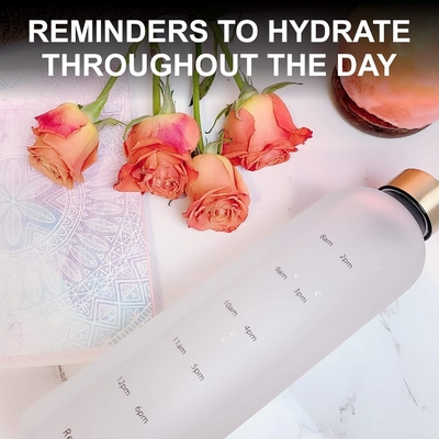 Bouteille d'eau ARCANA Arc avec marqueur d'heure - Bouteilles d'eau motivationnelles avec des heures à boire - Plastique congelé sans BPA