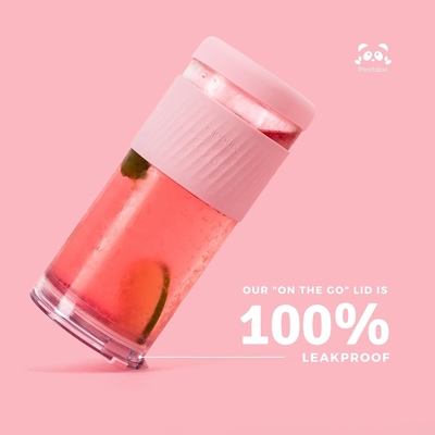 Coupe en verre avec couvercle et paille -20 Fl Oz- Taille parfaite Coupe de café glacé - Coupe de smoothie avec bambou