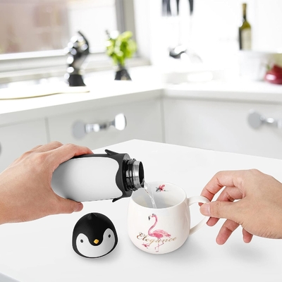 Penguin en acier inoxydable Gobelets isolés sous vide Mug de voyage Thé Bouteille d'eau Bouteille de café