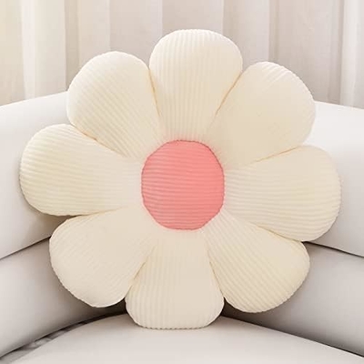 Cushion à fleurs, décor de Noël en forme de fleur, décor de chambre et en peluche