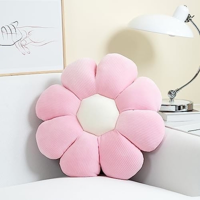Cushion à fleurs, décor de Noël en forme de fleur, décor de chambre et en peluche