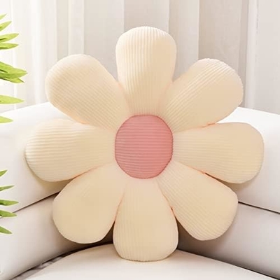 Cushion à fleurs, décor de Noël en forme de fleur, décor de chambre et en peluche