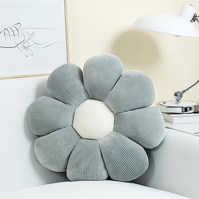 Cushion à fleurs, décor de Noël en forme de fleur, décor de chambre et en peluche